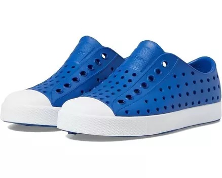 Кроссовки Native Shoes Kids Jefferson Slip-on Sneakers, цвет Victoria Blue/Shell White