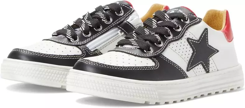 Кроссовки Naturino Hess Zip AW22, черный/белый