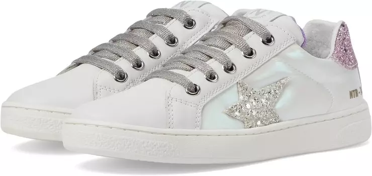 Кроссовки Naturino Pinn Zip, цвет White/Iridescent/Lilac