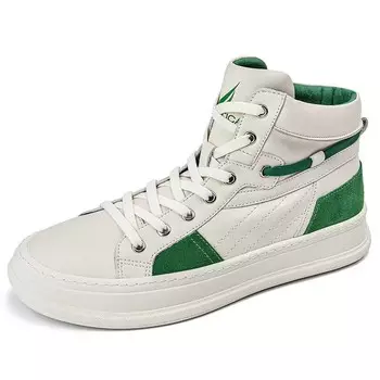 Кроссовки Nautica Skateboarding Shoes Men High-top White/Green, зеленый