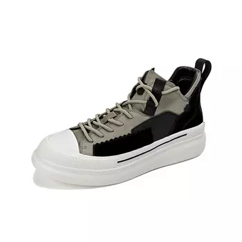 Кроссовки Nautica Skateboarding Shoes Men Mid-top Grey/black, серый/черный