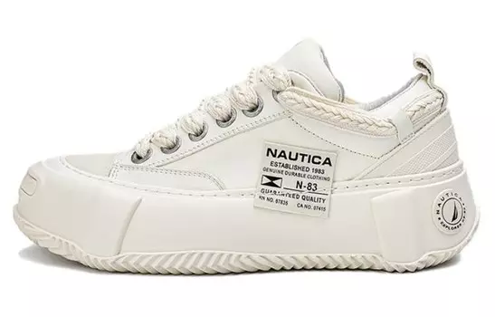 Кроссовки Nautica Skateboarding Shoes Women's Low-top White, белый