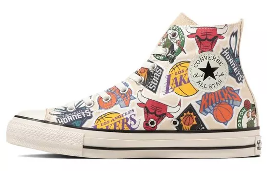 Кроссовки Nba X All Star Canvas унисекс с высоким верхом бежевого цвета Converse