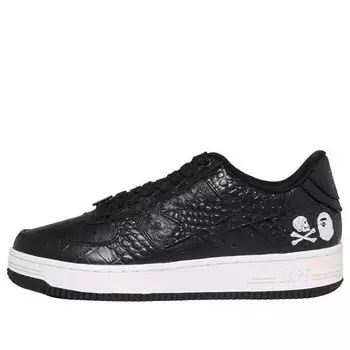 Кроссовки neighborhood x bape sta leather low 'black' A Bathing Ape, черный