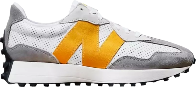 Кроссовки New Balance 327 'White Grey Yellow' JD Exclusive, белый