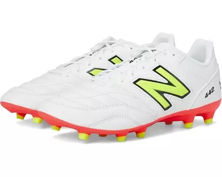 Кроссовки New Balance 442 Team FG V2, цвет White/Energy Red/Hi-Lite