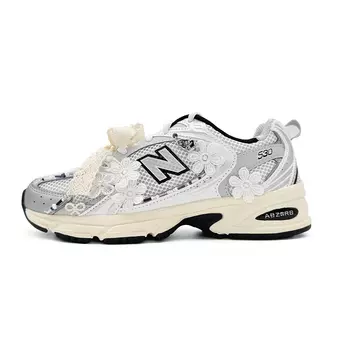 Кроссовки New Balance 530 Running Shoes Low-Top, белый/серый/бежевый