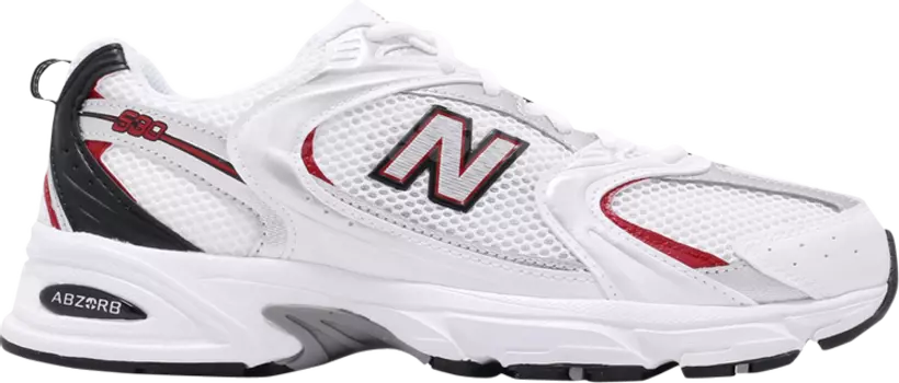 Кроссовки New Balance 530v2 Retro 'White Silver Red', белый