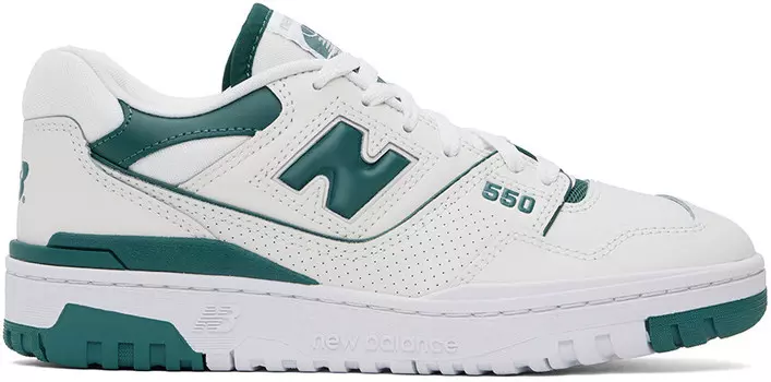 Кроссовки New Balance 550, белый/зеленый