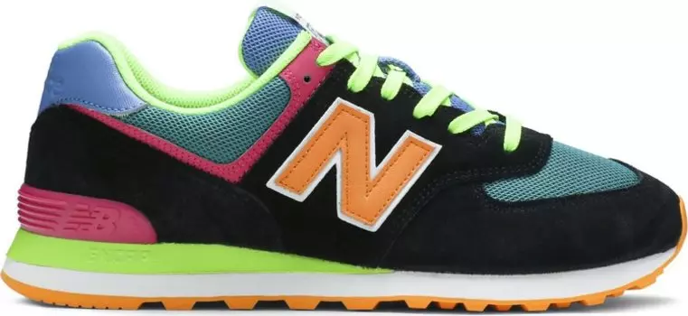 Кроссовки New Balance 574 'Black Energy Lime', черный