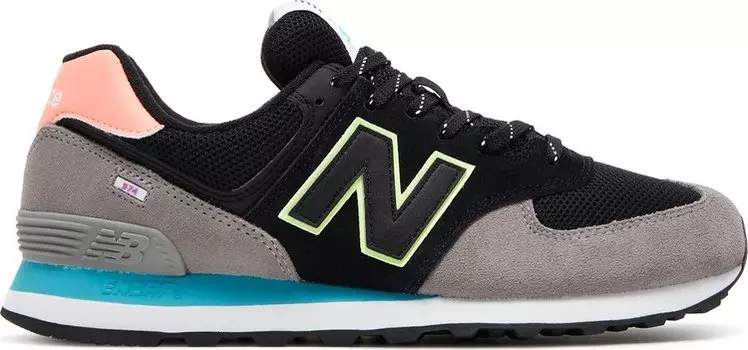 Кроссовки New Balance 574 'Black Paradise Pink', черный
