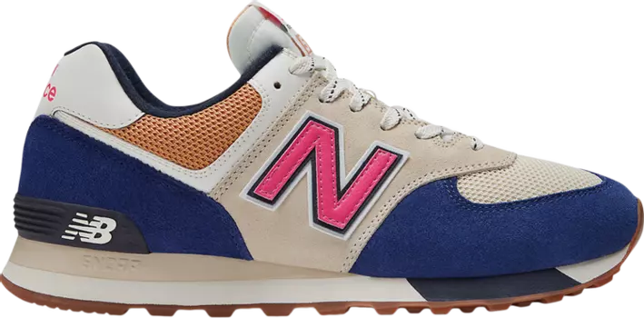 Кроссовки New Balance 574 'Taupe Navy Blue', кремовый
