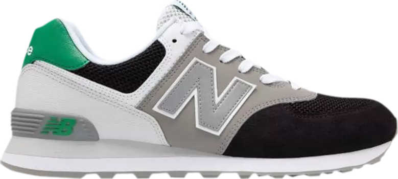 Кроссовки New Balance 574, белый/серый/зеленый