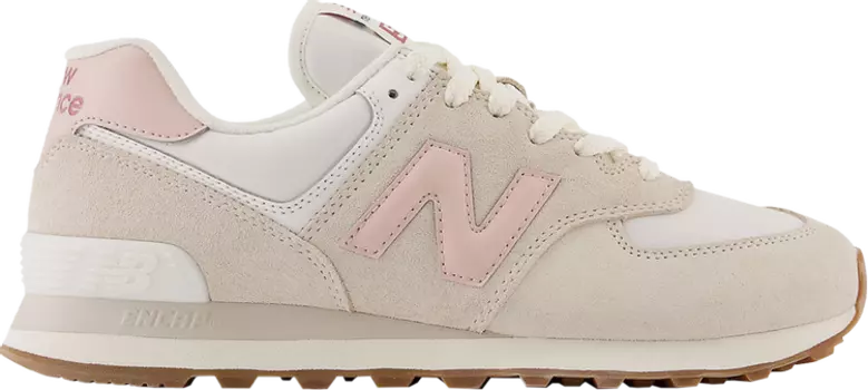 Кроссовки New Balance 574 'White Pink', белый