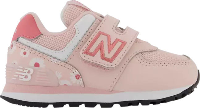 Кроссовки New Balance 574 Hook & Loop Toddler Wide 'Pink Florals', розовый
