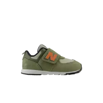 Кроссовки New Balance 574 New-B Hook & Loop Toddler Dark Olivine Infield Clay, зеленый