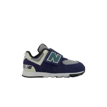 Кроссовки New Balance 574 New-B Hook & Loop Toddler Navy Slate Grey, синий
