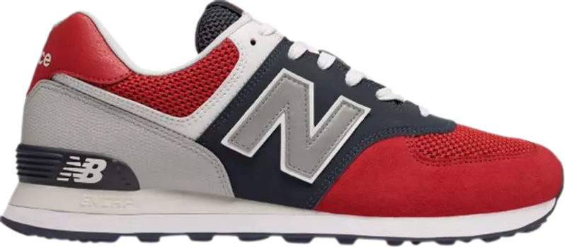 Кроссовки New Balance 574 Pebbled Sport 'Team Red', красный