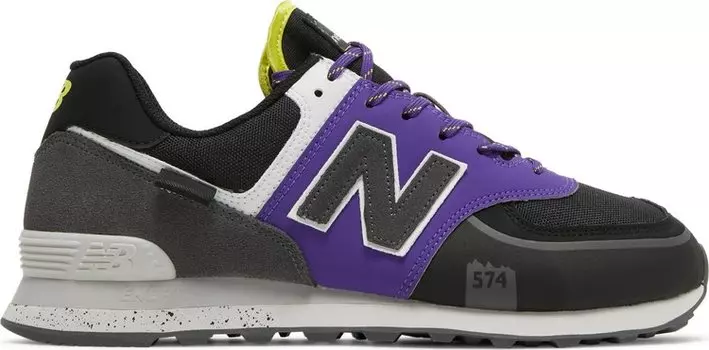 Кроссовки New Balance 574T 'Black Purple', фиолетовый