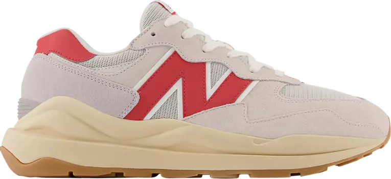 Кроссовки New Balance 57/40 'Moonbeam True Red', кремовый
