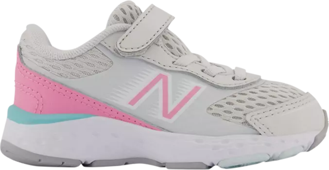 Кроссовки New Balance 680v6 Bungee Toddler Wide 'Nimbus Cloud Bubblegum', серый