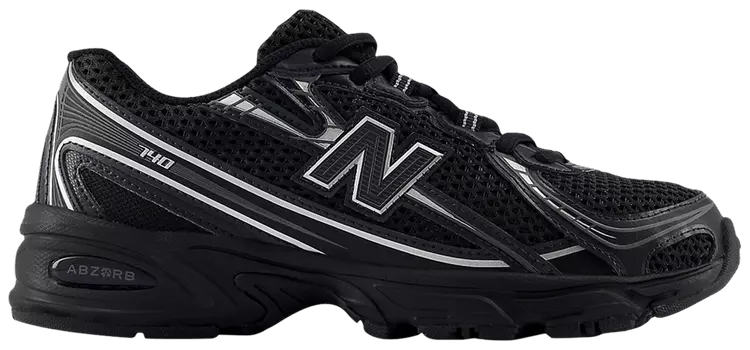 Кроссовки New Balance 740 Big Kid 'Black Silver Metallic', черный