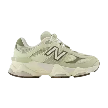 Кроссовки New Balance 9060 Little Kid Wide Olivine Lace Toggle, зеленый