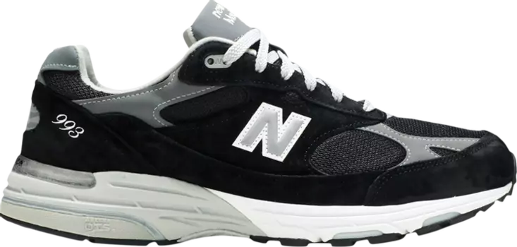 Кроссовки New Balance 993 Made In USA 2E Wide 'Black White', черный
