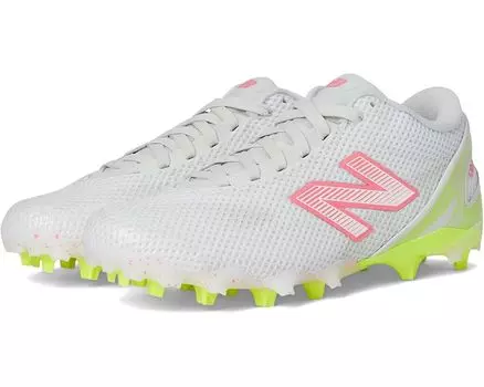 Кроссовки New Balance FreezeLX V5 Low Lacrosse Cleats, цвет White/Hi-Lite/Ultra Pink