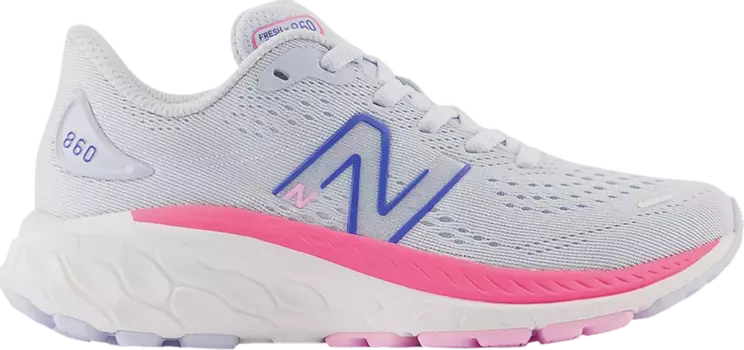 Кроссовки New Balance Fresh Foam X 860v13 Little Kid Wide 'Moon Dust Neon Pink', серый