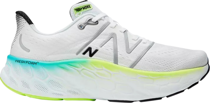 Кроссовки New Balance Fresh Foam X More v4 'White Electric Teal', белый