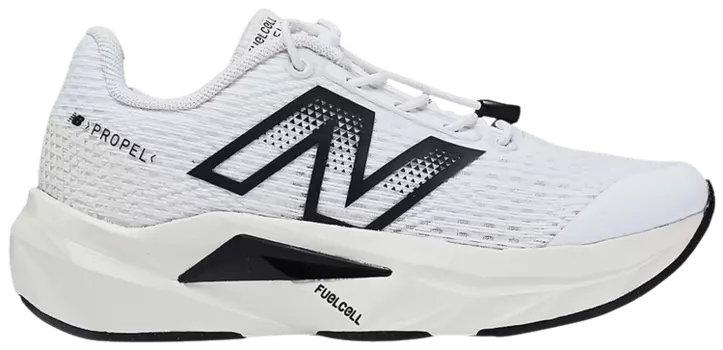 Кроссовки New Balance FuelCell Propel v5 Bungee Lace Little Kid 'White Black', белый