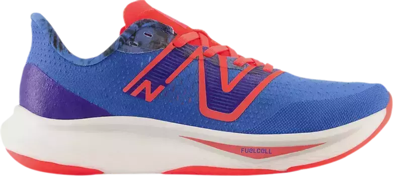 Кроссовки New Balance FuelCell Rebel v3 2E Wide 'NYC Marathon', синий