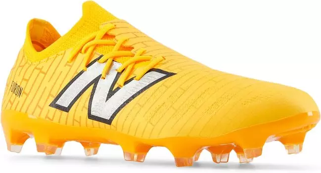 Кроссовки New Balance FURON DESTROY FG V7+ Soccer Cleats, цвет Sun Glow/Silver Metallic