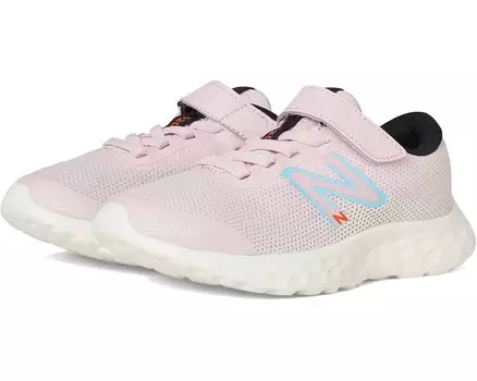 Кроссовки New Balance Kids 520v8 Bungee Lace, цвет Mid Century Pink/Team Sky Blue