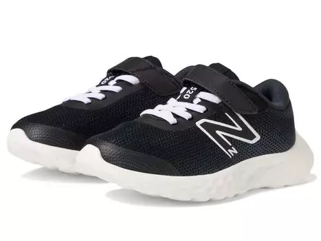 Кроссовки New Balance Kids 520v8 Bungee Lace, черный/белый