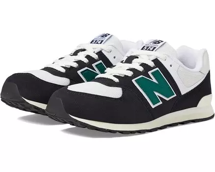 Кроссовки New Balance Kids 574, цвет Black/Marsh Green
