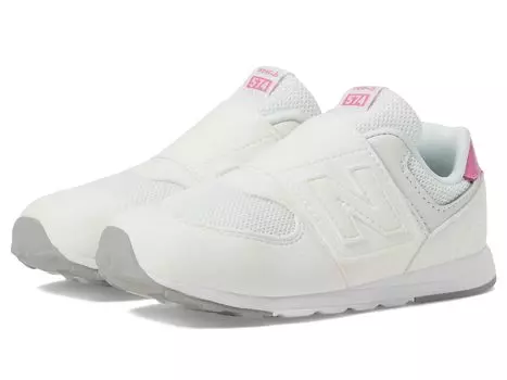 Кроссовки New Balance Kids 574 New-B Hook-and-Loop, цвет Sea Salt/Real Pink