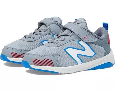 Кроссовки New Balance Kids Dynasoft 545 Bungee Lace with Top Strap, цвет Steel/Team Red