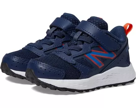 Кроссовки New Balance Kids Fresh Foam 650 Bungee Lace with Top Strap, цвет NB Navy/Blue Oasis