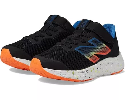 Кроссовки New Balance Kids Fresh Foam Arishi v4 Bungee Lace with Top Strap, цвет Black/Blue Agate