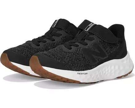 Кроссовки New Balance Kids Fresh Foam Arishi v4 Bungee Lace with Top Strap, цвет Black/Phantom