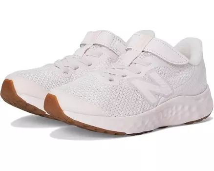 Кроссовки New Balance Kids Fresh Foam Arishi v4 Bungee Lace with Top Strap, цвет Pink Granite/Mid Century Pink