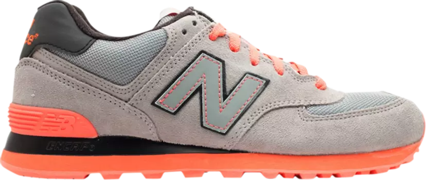 Кроссовки New Balance Ml574, серый/оранжевый