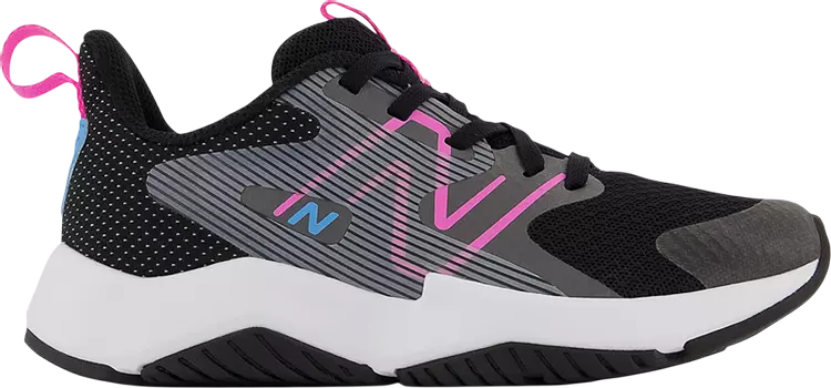 Кроссовки New Balance Rave Run v2 Little Kid Wide 'Black Vibrant Pink', черный