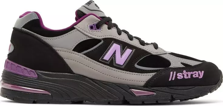 Кроссовки New Balance Stray Rats x 991 Made in England 'Black Purple', черный