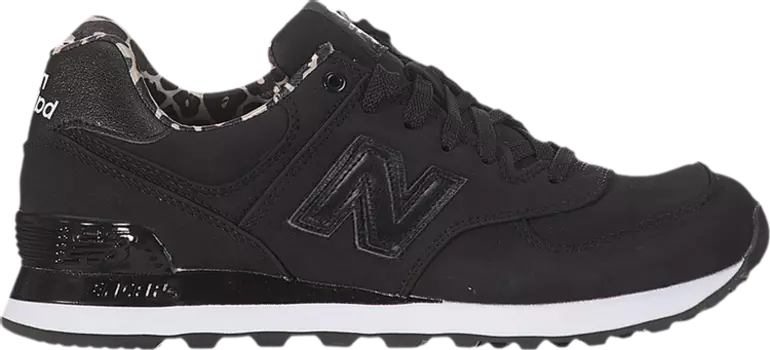 Кроссовки New Balance Wl574 'Leopard', черный