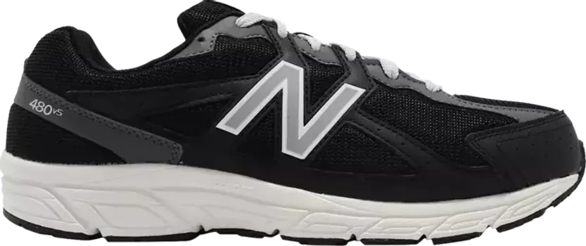 Кроссовки New Balance Wmns 480v5 4E Wide 'Black White', черный