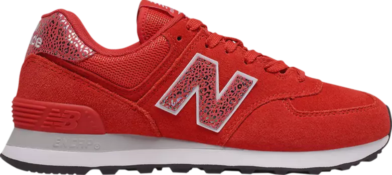 Кроссовки New Balance Wmns 574 'Animal Print - Red', красный