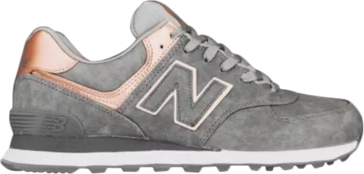 Кроссовки New Balance Wmns 574 'Precious Metals Pack', серебряный